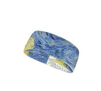Nxidvxne Famous Painters Oil Paintting Headbands for Women Starry Night Pattern Head Bands for Women's Hair Non Slip Exercise Bands