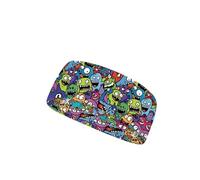 Nxidvxne Funny Sweatbands for Men Wacky Ghosts Pattern Sweat Bands Headbands Men Exercise Bands