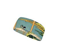 Nxidvxne Japanese Ukiyo-e Style Sunglasses Headband Dendoura Pattern Headbands for Men Non Slip Sweatbands for Men