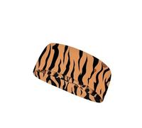 Nxidvxne Leopard Print Headbands for Men Brown and Black Stripe Pattern Hair Bands for Men's Hair Men Accessories