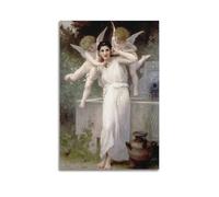NXIYUHA Vintage Angel Poster Two Little Angels And The Woman Decorative Painting Canvas Art Picture 24x36inch(60x90cm)