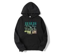 NXKAFAH 2022 NEW Jesus Is The Way The Truth And The Life Religious Christian hoodies auyumn long sleeves