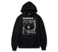 NXKAFAH Classic 90s Vintage Movie Scarface Tony Montana Graphic Hoodie Al Pacino Print Hoodies Men Women Casual Oversized Sweatshirts