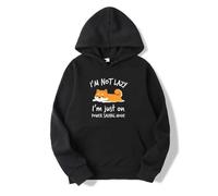 NXKAFAH Funny I'm Not Lazy Shiba Inu hoodies Men Pure Cotton Tee 2023 Brand longsleeve
