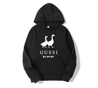 NXKAFAH Funny Satirical Brand hoodies GUSSI Ga Ga Ga Tee Couples Matching Tops Present