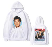 NXKAFAH Gangsters Movie The World Is Your Scarface Tony Montana Al Pacino Face Graphic Hoodie Men Women Casual Fleece Vintage Sweatshirt