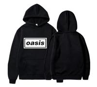 NXKAFAH Hoodies Women O-Oasis Hooded Sweatshirts British Rock Band Vintage Clothing Cotton Casual Streetwear Women's Spring Top