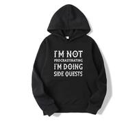 NXKAFAH I'm Not Procrastinating... I'm Doing Side questions hoodies 100% Cotton Im Not Procrastinating Procrastinator Being