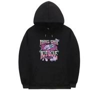 NXKAFAH Make War Not Love Funny Meme Graphic Print Hoodie Men Women Vintage Oversized Pullover Hoodies Unisex Fashion Hooded Sweatshirt