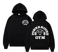 NXKAFAH Powerhouse Gym Geek Fitness Print Hoodies Men Women Casual Vintage Oversized Sweatshirt The High Street Fashion Hip Hop Hoodie