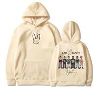 NXKAFAH Rapper Bad Bunny Album Cover Hoodies Debi Tirar Mas Fotos DTMF Sweatshirt Men Women Clothing Fashion Hip Hop Oversized Pullovers