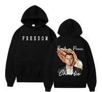 NXKAFAH Rest in Peace Charlie Kirk Prayers Up Hoodies Men Fashion Vintage High Street Sweatshirts Unisex Autumn/Winter Comfort Pullovers
