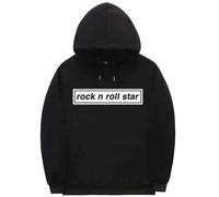 NXKAFAH Rock N Roll Star Oasis Band Tribute In The 90s Print Hoodie Men's Vintage Loose Sweatshirt Men Women Fashion Oversized Hoodies