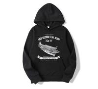 NXKAFAH USS Nimitz-class George H.W. Bush CVN-77 Nuclear-powered Summer new tops Round Neck cheap wholesale funny hoodies