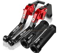 NXLJA Motorbike Clutch Part Motorcycle Extendable Adjustable Clutch Brake Levers Controller Lever Handle for Y-AMAHA for Genesis FZR750R 1987-1998(Red 3)