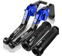 NXLJA Motorbike Clutch Part Motorcycle Extendable Adjustable Clutch Brake Levers Controller Lever Handle for Y-AMAHA for Genesis FZR750R 1987-1998(Blue 1)
