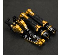 NXLJA Motorbike Clutch Part Motorcycle Extendable Brake Clutch Levers Handlebar Handle Grips Ends Caps for Aprilia Shiver 750 2007-2016(Yellow 1)