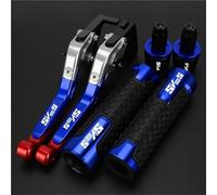 NXLJA Motorbike Clutch Part Motorcycle Extendable Brake Clutch Levers Handlebar Handle Grips Ends Caps for Suzuki SV1000S SV 1000 SV1000/S 2003-2007(Multi-Colored 3)