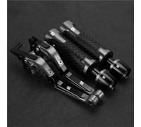 NXLJA Motorbike Clutch Part Motorcycle Handle Bar Extendable Folding Brake Clutch Lever Handlebar for H-ONDA CBR250R CBR 250R 250 R 2011-2018(Black- Silver)