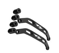 NXLJA Passenger Grab Bar Motorcycle Armrest Rear Seat Grab Bar Handles Seat Hand Armrest Handle Tail Accessories For Y-AMAHA T7 2019 2020 2021 2022 2023(Black- Silver)
