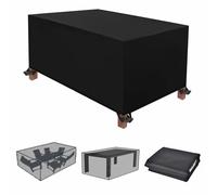 NXMYDBD Garden Furniture Covers 240x110x74cm/LxWxH Waterproof 420D Oxford Fabric Large Patio Furniture Cover Patio Bench Cover for Outdoor Dust-Proof Windproof Anti-UV Cube Garden Furniture Black