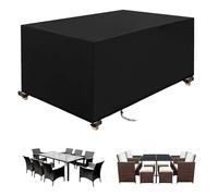 NXMYDBD Garden Furniture Covers 400x300x90cm/LxWxH Outdoor Garden Furniture Covers for All Weathers 420D Oxford for Patio Rattan Table Chair Sofa Waterproof Dust Cover Multi Size Black