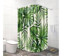 NXMYDBD Green Leaf & Monstera Pattern Shower Curtain Polyester, Machine Washable, for Modern Bathroom Decor, Bathroom Curtains 70x160cm/(WxH)