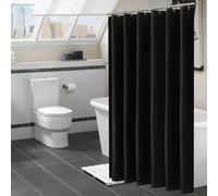 NXMYDBD Modern Black Shower Curtains Waterproof Solid Color Bath Curtains for Bathroom Bathtub Large Wide Bathing Cover with Hooks 120x190cm/(WxH)