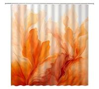 NXMYDBD Orange & Beige Abstract Ombre Watercolor Shower Curtain - Modern Bathroom Decor with Hooks, for Contemporary Bathrooms 120x190cm/(WxH)