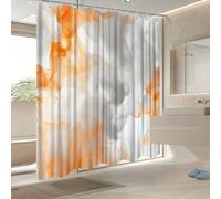 NXMYDBD Orange & White Smoke Shower Curtain - Abstract Design Polyester Fabric, Machine Washable, Includes Hooks Partition Curtain 90x220cm/(WxH)