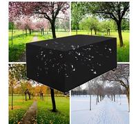 NXMYDBD Outdoor Garden Furniture Covers Waterproof 190x130x74cm/LxWxH 420D Heavy Duty Oxford Fabric Patio Cover for outside Rectangle/Rectangular Table and Chair Set, rattan furniture set - Black