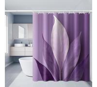 NXMYDBD Purple Leaf Print Shower Curtain with Hooks, Polyester Fabric, Simple Style for Windows, Walls, and Bathtubs, Home Decor 180X150cm/(WxH)