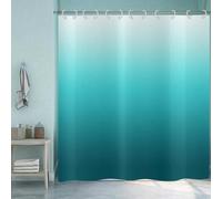 NXMYDBD Water Ocean Abstract Blue Green Gradient Shower Curtain, Modern Waterproof Washable Shower Curtain Hanging with Hooks 120x190cm/(WxH)