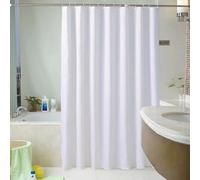 NXMYDBD White Shower Curtains Waterproof Bath Curtains for Bathroom Bathtub Large Wide Bathing Cover with Hooks Hotel Decor 75x190cm/(WxH)