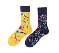 NxnChc Funny Novelty Socks with Unique Asymmetrical Guitar Note Designs,Cute Personalized Socks with Playful Patterns Multi-colour Options, Comfortable and Soft Gifts for Women and Men