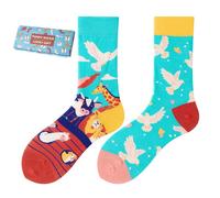 NxnChc Funny Novelty Socks with Unique Asymmetrical Noah's Ark Designs,Cute Personalized Socks with Playful Patterns Multi-colour Options, Comfortable and Soft Gifts for Women and Men