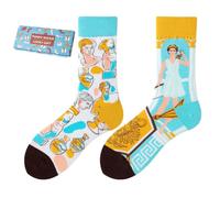 NxnChc Funny Socks for Women and Men Unisex Various Greece Patterns Animal Food Sport Art Made of Cotton Gift Asymmetrical Patterns Left and Right