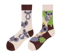NxnChc Funny Socks for Women and Men Unisex Various Koala Patterns Animal Food Sport Art Made of Cotton Gift Asymmetrical Patterns Left and Right