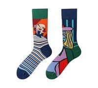 NxnChc Funny Socks for Women and Men Unisex Various Picasso Patterns Animal Food Sport Art Made of Cotton Gift Asymmetrical Patterns Left and Right