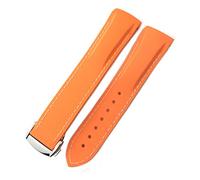 NXNONEPD 18Mm 19Mm 20Mm 21Mm 22Mm Rubber Silicone Watch Bands for Strap Blue Black Orange/Orange White Line/19Mm