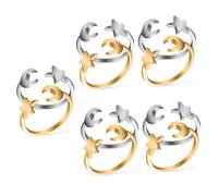 NXNONEPD 5sets Star Moon Open Rings for Women and Men Lightweight Statement Jewelry for Stackable Finger Rings and 2pcs*5