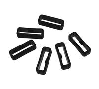 NXNONEPD 6 Pcs fenix5s Silicone Bezel Watch Strap Loop Keeper Loop Retainer Ring Silicone Watch Bands Keeper Watch Accessories Watch Bands Holder Silica Gel Black