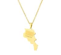 NXNONEPD Accessories for men and women Armenian city map necklace unisex pendant famous ethnic style jewelry Wedding anniversary, Valentine's Day, Christmas birthday gift