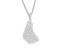 NXNONEPD Accessories for men and women Barbados Island Map with City Pendant Necklace Male and Female Couple Necklace Wedding anniversary, Valentine's Day, Christmas birthday gift