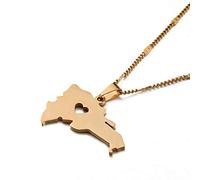 NXNONEPD Accessories for men and women Dominican Map Pendant Necklace Trendy Dominican Map Heart Jewelry Wedding anniversary, Valentine's Day, Christmas birthday gift