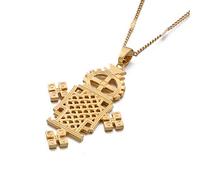 NXNONEPD Accessories for men and women Ethiopian Silver Color Cross Pendant Necklace African Eretrian Trendy Coptic Crosses Women Jewelry Wedding anniversary, Valentine's Day, Christmas birthday gift