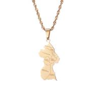 NXNONEPD Accessories for men and women Guyana Map City Pendant Necklace Women Girls Silver Color/Color Guayana Jewelry Republic of Guyana Wedding anniversary, Valentine's Day, Christmas birthday gift