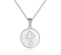 NXNONEPD Accessories for men and women Jewelry shell cross pendant fashion personality cross pendant necklace Wedding anniversary, Valentine's Day, Christmas birthday gift