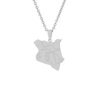 NXNONEPD Accessories for men and women Kenya map with city necklace couple style celebrity style pendant accessories Wedding anniversary, Valentine's Day, Christmas birthday gift