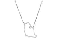 NXNONEPD Accessories for men and women Openwork Saudi Arabia map necklace women's pendant collarbone chain Wedding anniversary, Valentine's Day, Christmas birthday gift